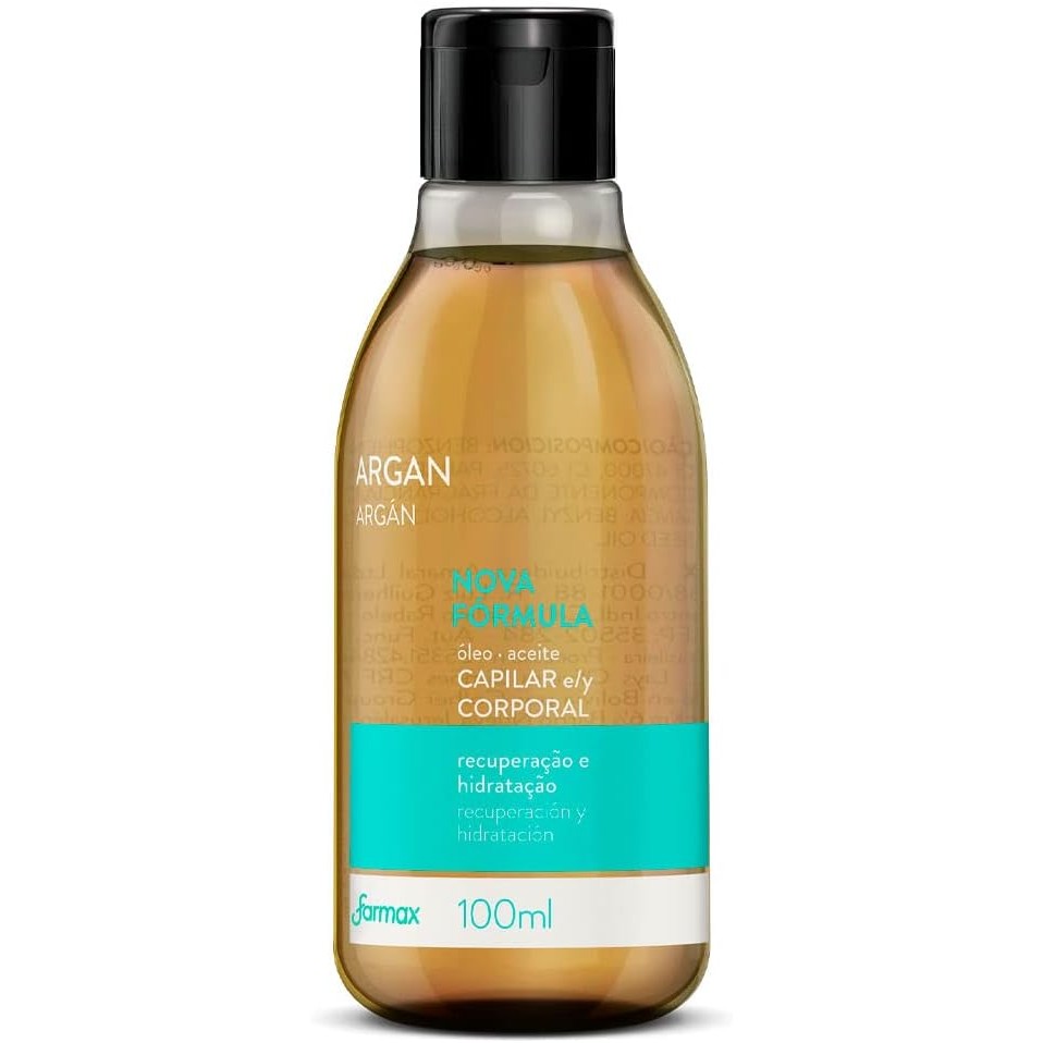 Óleo Capilar e Corporal Argan Farmax 100ml em Oferta na Shopee