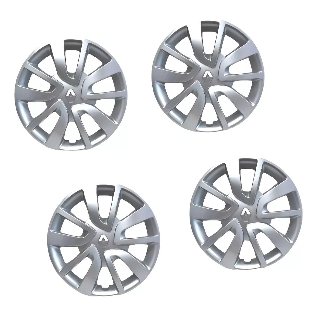 Jogo De Calotas 15 Original Renault Sandero Logan 14 A 18