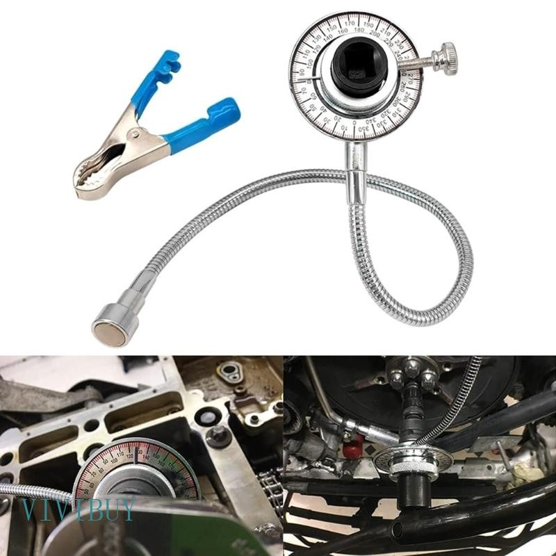 VIVI 1 2 Polegada Ferramentas Medidor Ângulo Torque 360 Graus Ajustável Drive Rotação Torção