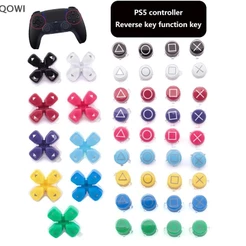 qo D-pad Botões Joystick Polegar Vara Tampas De Aperto ABXY Botão Conjunto Peça Reparo Substituição Para Controlador Gam
