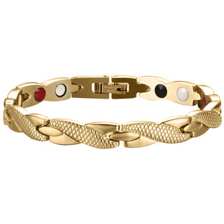 Pulseira Magnética De Íon Negativo E Energia De Germânio , Banhada A Prata Para Mulheres Homens , Tamanho Único