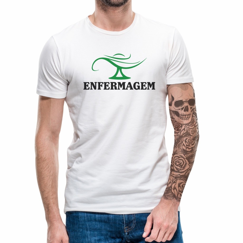 T-shirt Camisa Linda Camiseta Enfermagem Camisa Masculina Técnico Enfermaria Curso Profissão Faculdade Universidade 100%