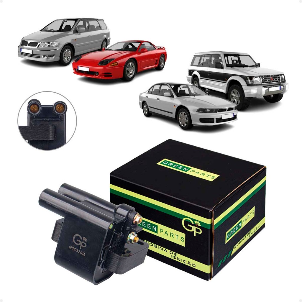 Bobina de Ignição Mitsubishi Eclipse 2.0 16v 1995 A 1999/ Galant 2.0 V6 1994 A 1995/ Pajero 3.0 GLS V6 1990 A 1997