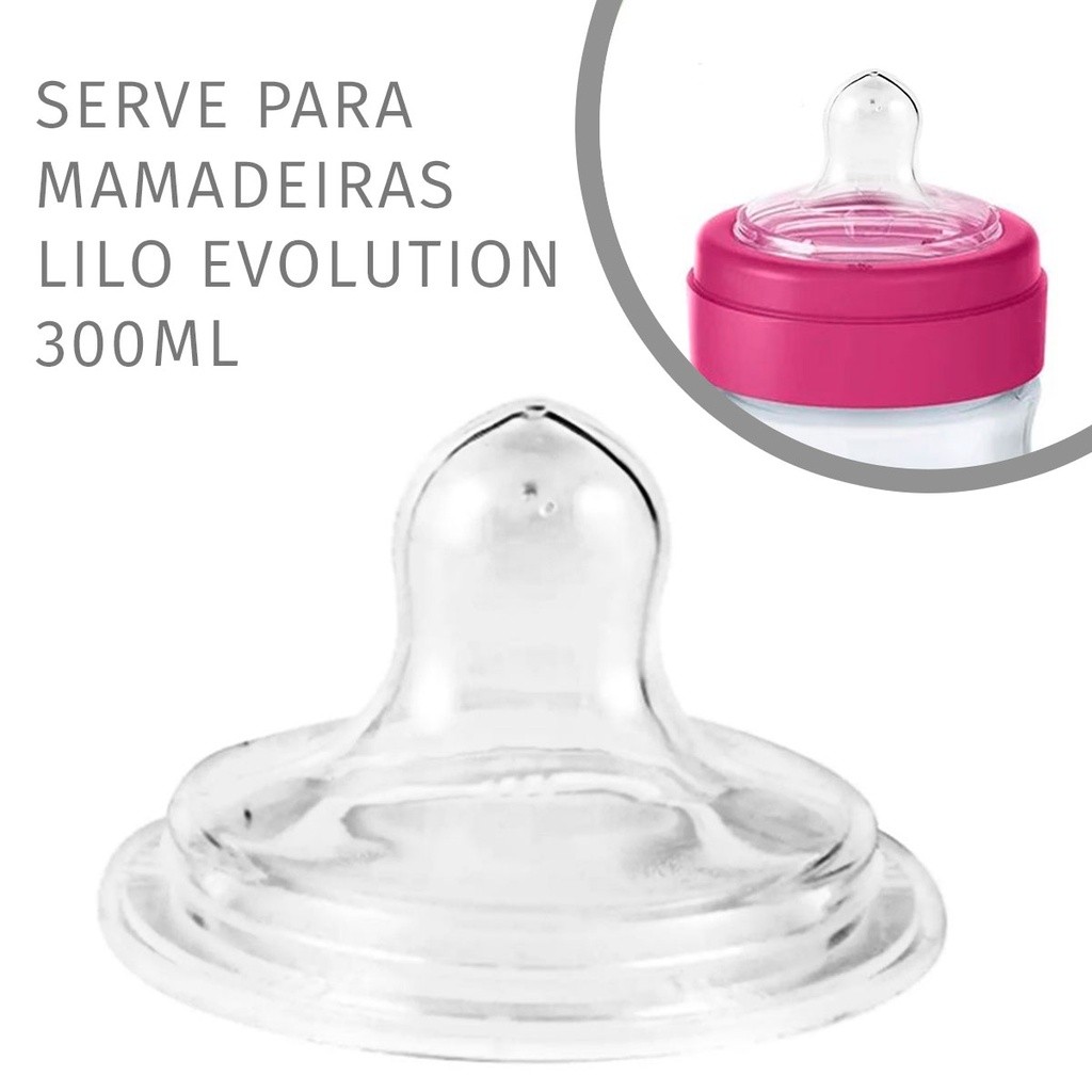 Bico para Mamadeira Lillo Evolution Orto Achatado Refil Super Fly Colors