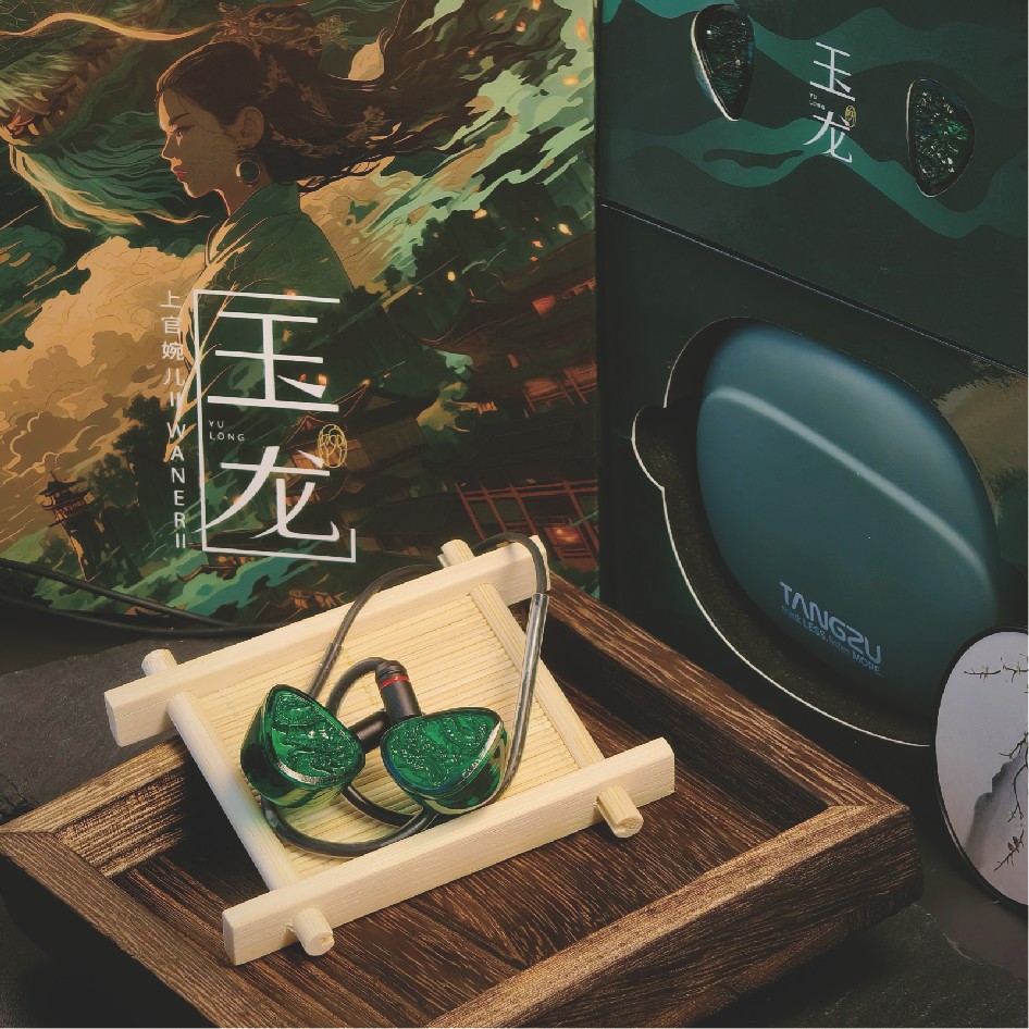 TangZu Waner II Jade Dragon Driver Dinâmico Fones De Ouvido Intra-Auriculares Som De Alta Qualidade Confortável Usando C
