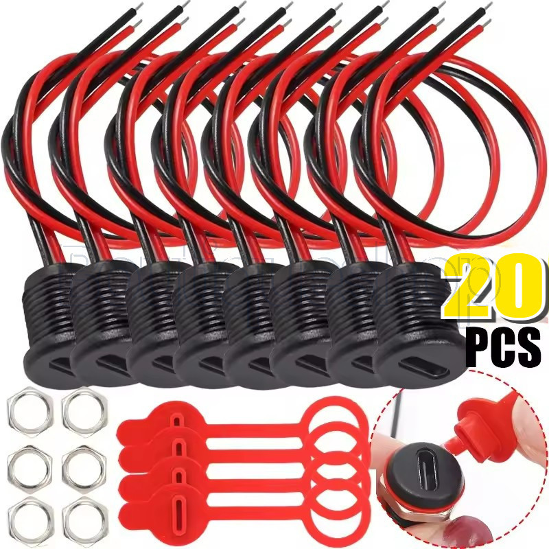 Conector De Soquete Fêmea Tipo C De 2 Pinos-Tomada De Carregador De PVC 3A 5V USB-Porta De Carregamento-De Carro Eletrod em Oferta na Shopee