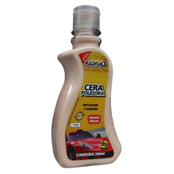 Cera Polidora Líquida Radnaq 200ml Carro Moto Brilho Intenso Protege Restaura Pintura Fácil Uso