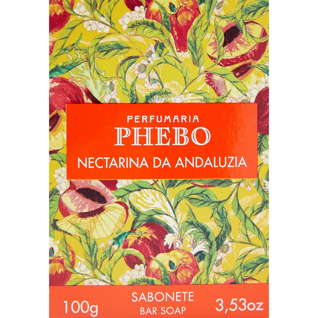 Kit 6un Sabonetes Em Barra Phebo Nectarina Da Andaluzia Com 100g em Oferta na Shopee