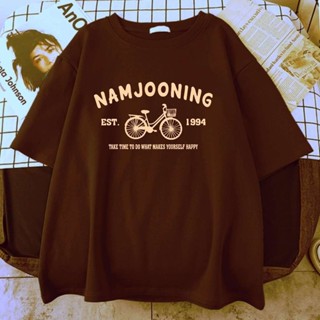 Camiseta Unissex Namjooning Estampada Kpop BTS Casual Algodão Leve Confortável Streetwear Moderna Estilo Look em Oferta na Shopee