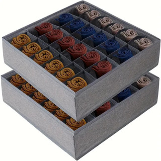 Organizador Dobrável 24 Compartimentos para Roupas Íntimas Meias Cuecas Calcinhas Lingerie Armários Gavetas em Oferta na Shopee