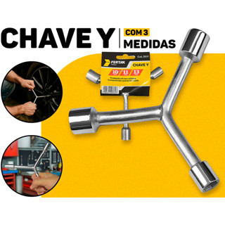 Chave Y 3 Pontas Fertak 10 11 13mm P/ Reparos Domésticos Mecânica Bicicleta Ferramenta Manual em Oferta na Shopee