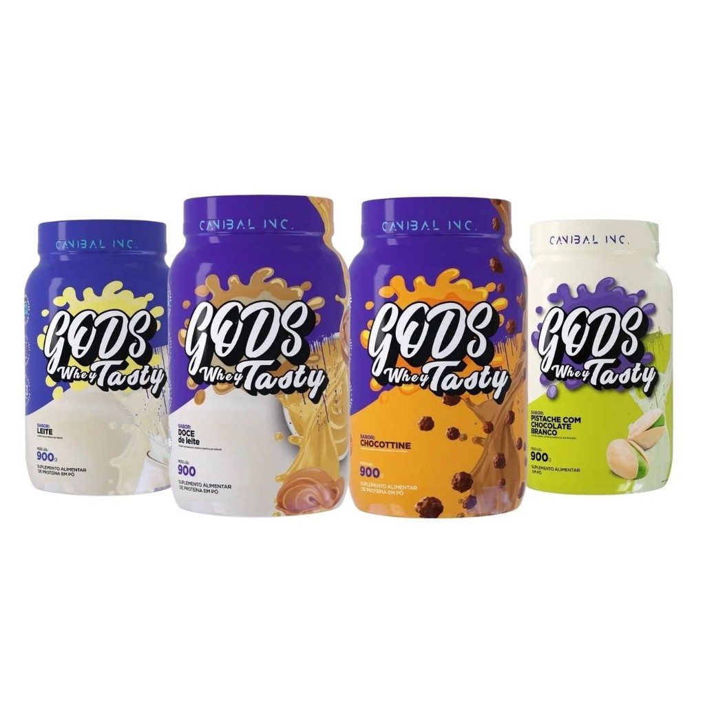 Whey Protein Gods Whey Tasty Proteína 3w 900g - Canibal Inc