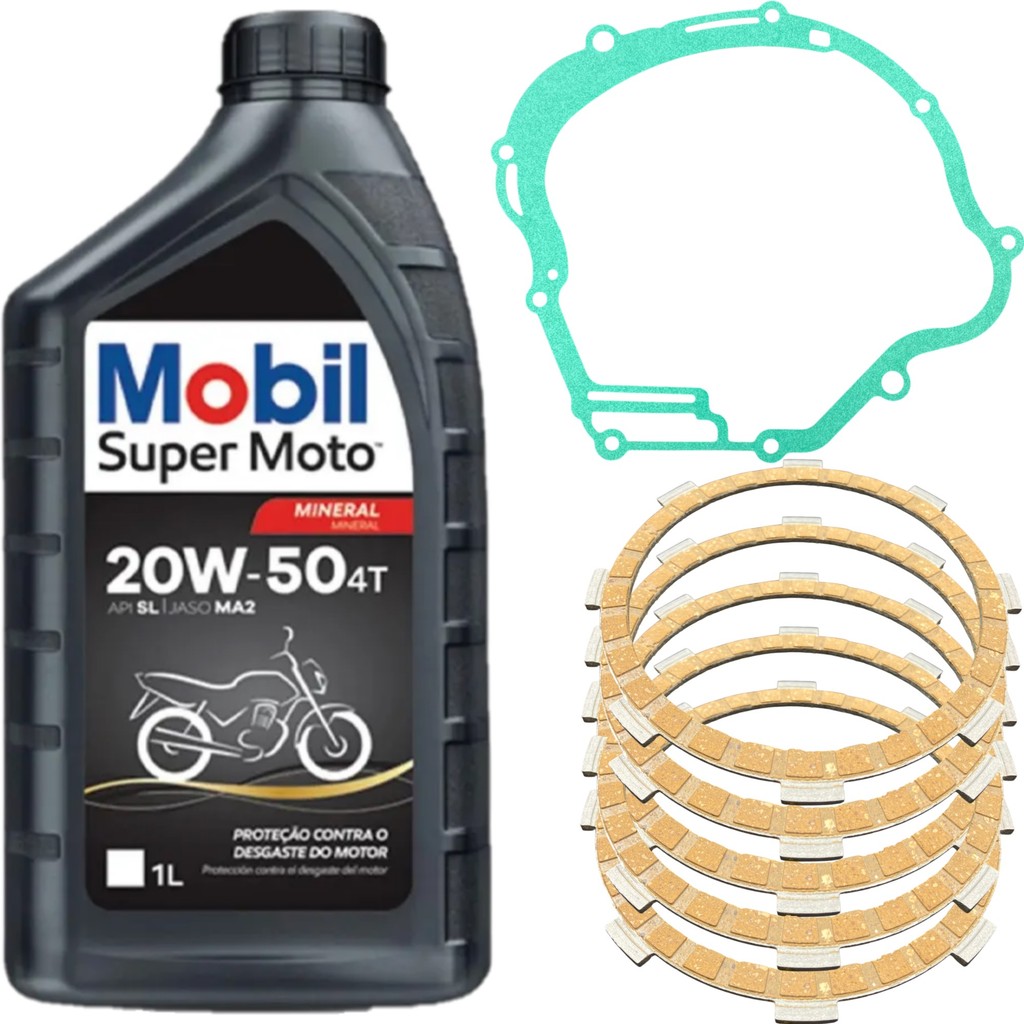 KIT TROCA DE EMBREAGEM JUNTA DISCO OLEO YBR XTZ FACTOR 125