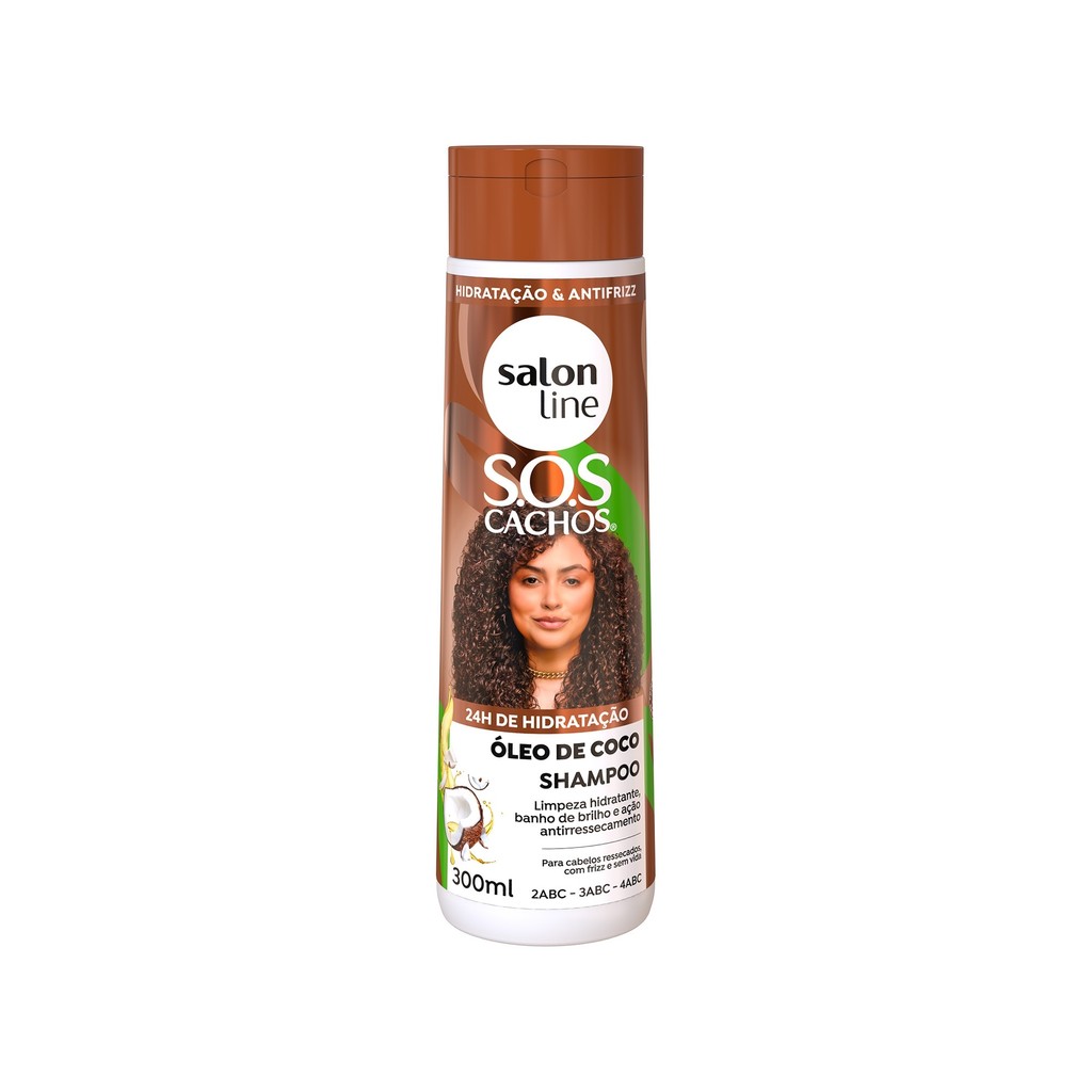 Shampoo SOS.Cachos Coco Tratamento Profundo Salon Line 300ml - Beauty