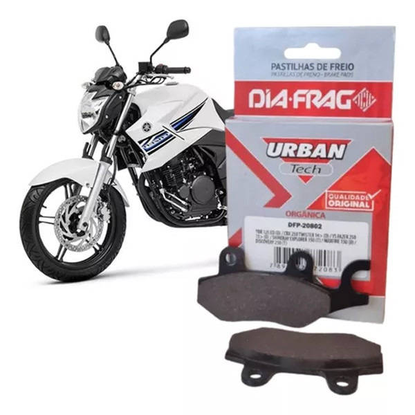 Pastilha De Freio Dianteira Yamaha Fazer YS 250 2005 2006 2007 2008 2009 - Diafrag DFP-20802 em Oferta na Shopee