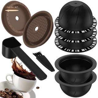 5 Cápsulas Vertuo Reutilizáveis Dos Pces Para A Máquina , Cápsula De Café Com 2 Tampas De Silicone 1 Colher E Escova Fác em Oferta na Shopee