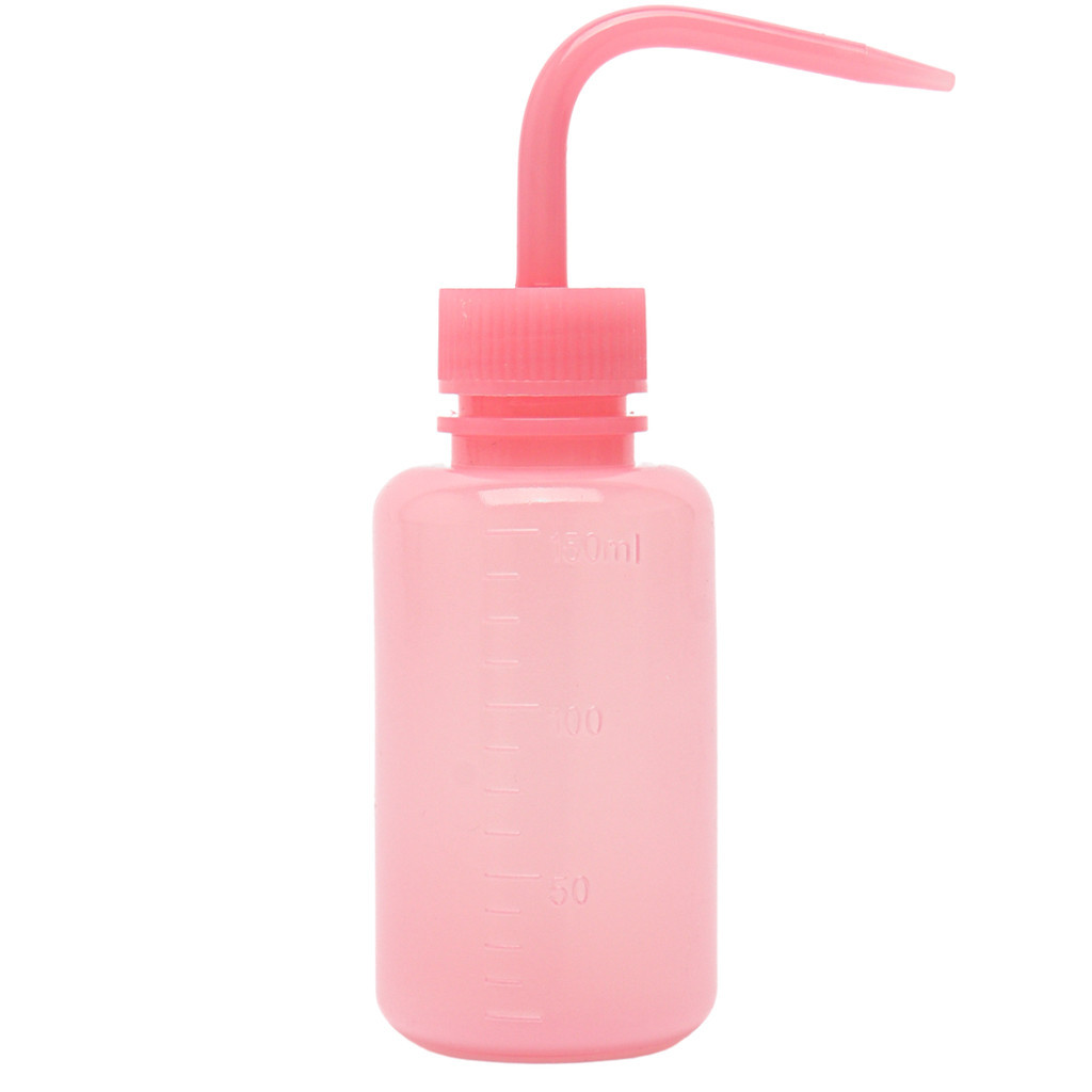 Pisseta Plástica Bico Graduada Bico Curvado 150ml Reforçada