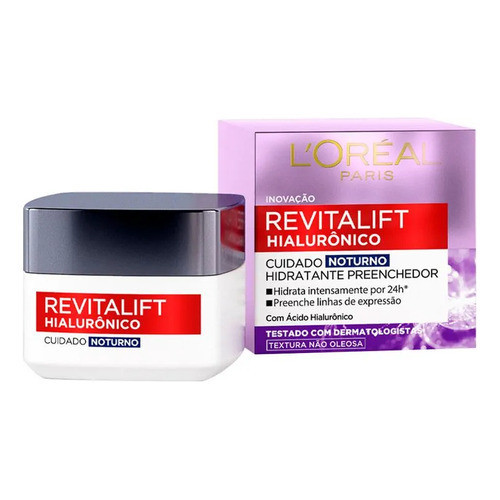 Creme Hidratante Facial Revitalift Hialurônico Noturno 49g L'oréal Paris