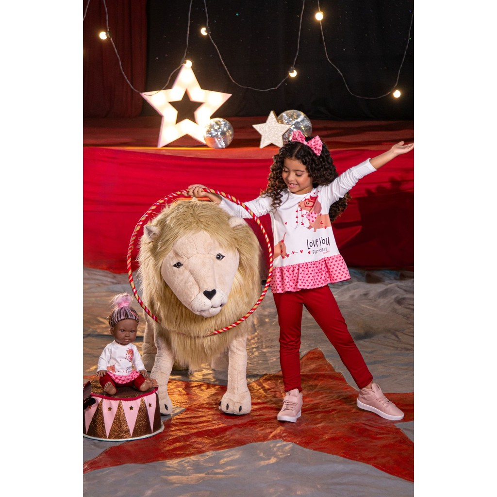 Conjunto Infantil Menina Inverno Blusa Manga Comprida e Legging Térmica Marthiê -Acompanha ROUPA DA BONECA IGUAL