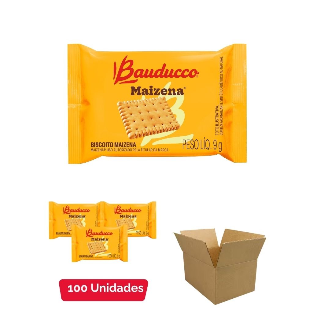 Kit Biscoito Maizena Bauducco - 100 Unidades 9G