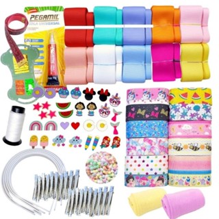 Kit Laçeira Iniciante Materiais Fitas Gorgorão laços 83 itens em Oferta na Shopee