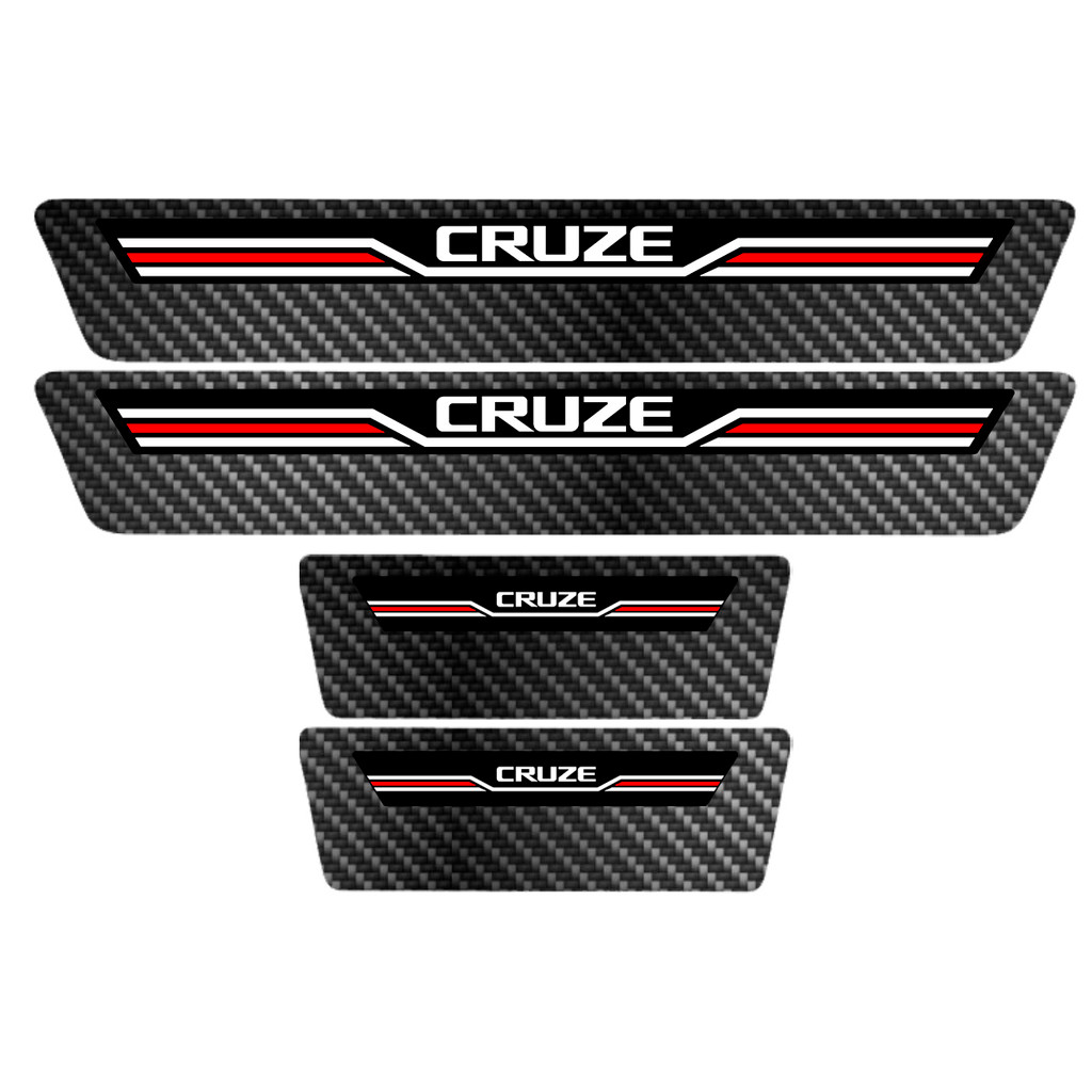 Soleira Porta Sport Vermelho Carbono Cruze 22 2023 2024 2025
