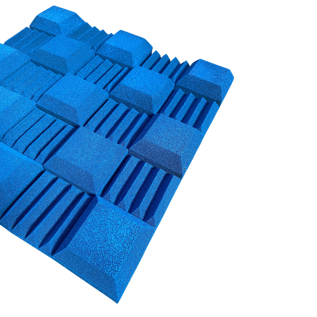 Espuma Acústica Master Azul França Tratamento Acústico para Estudios e Home Office 50x50x3,5cm