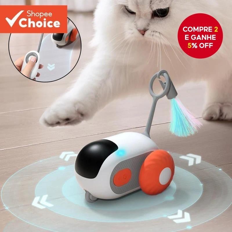 Controle Remoto Interativo De Carro De Gato Brinquedo Carregamento USB Perseguindo O Automático Auto-Motivo Inteligente