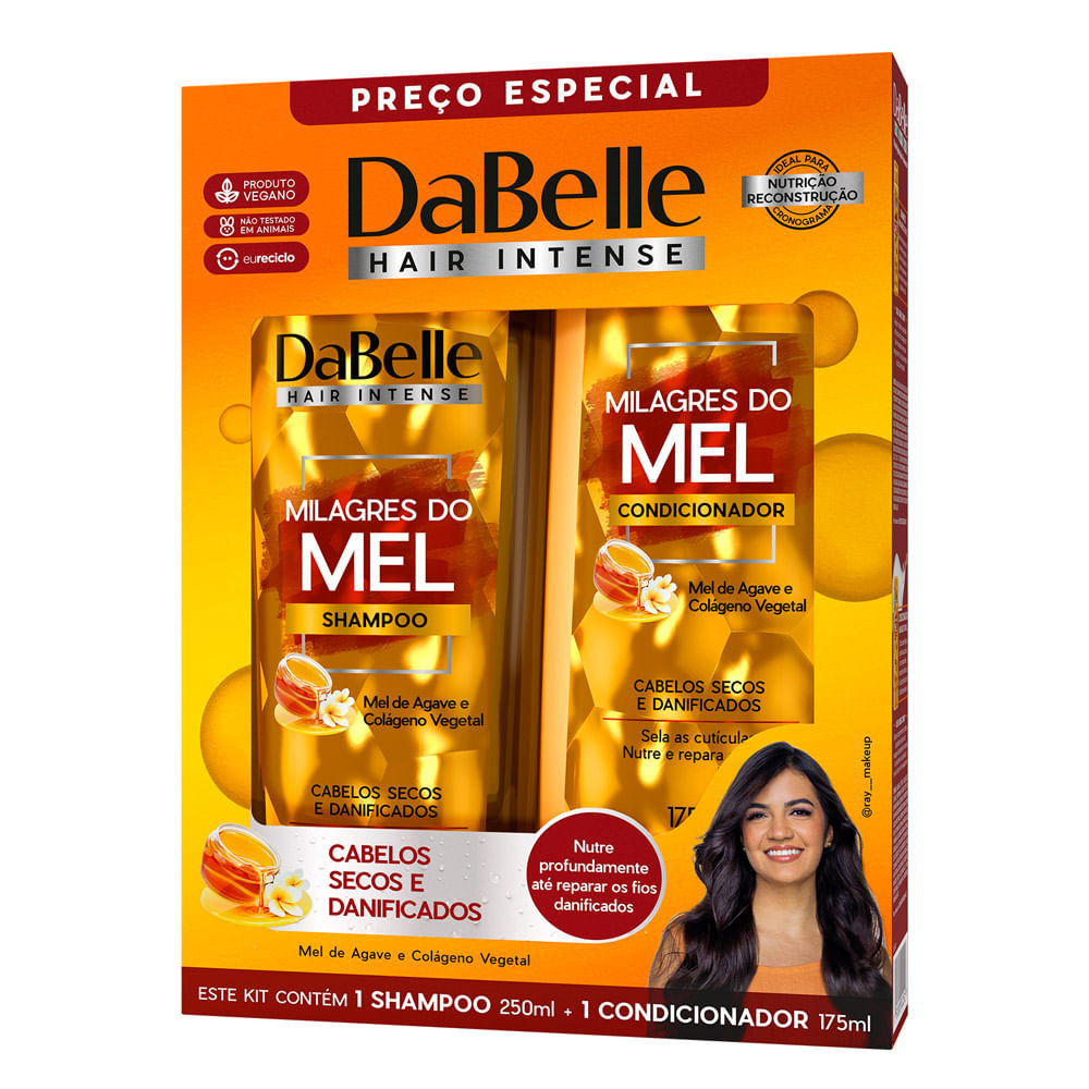 Kit DaBelle Milagres do Mel Shampoo 250ml e Condicionador 175ml - Beauty