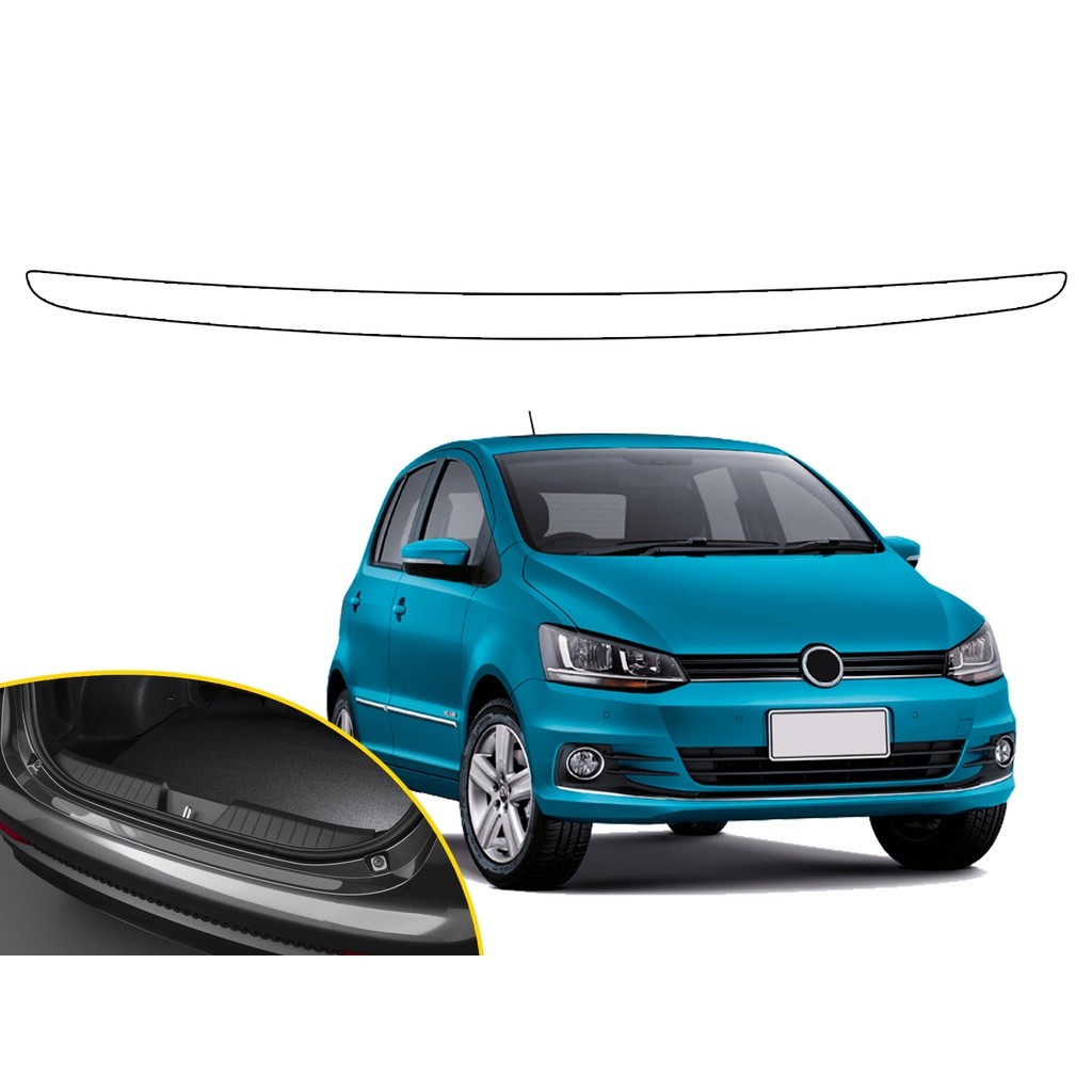 Protetor De Porta Malas Soleira Transparente Volkswagen Fox 2013 2014 2015 2016 2017 2018 2019 2020 2021 2022