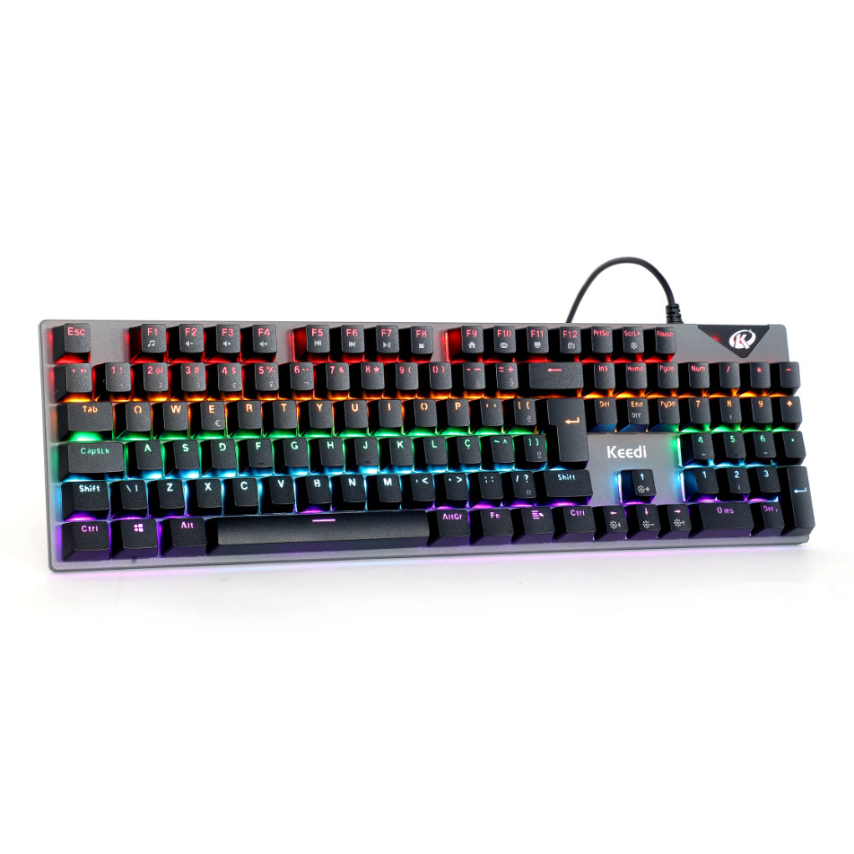 Teclado Gamer Mecânico Switch RGB Keedi TEC803 em Oferta na Shopee