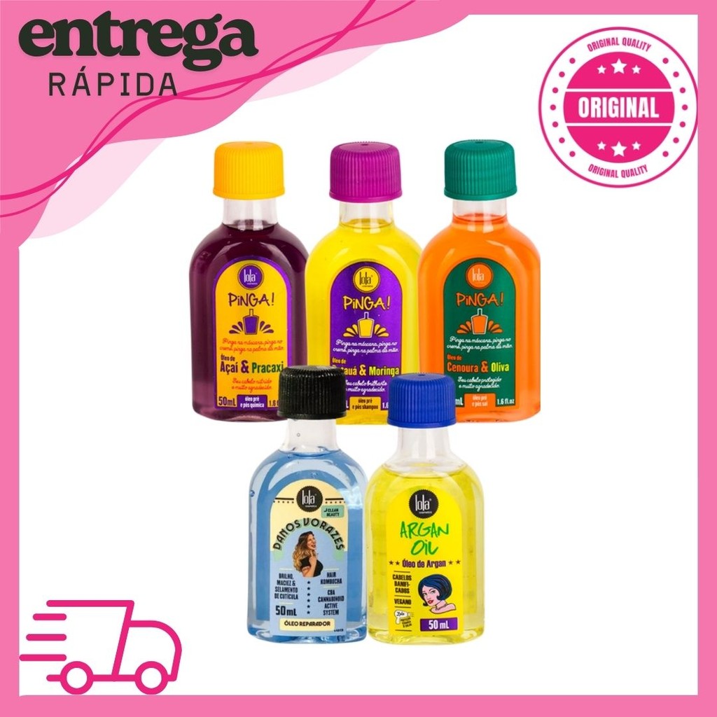 Monte Seu Kit Poderoso de Óleos Lola – Danos  Vorazes, Xapadinha, Pinga e Argan! em Oferta na Shopee