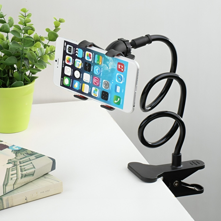 Suporte Celular Universal Articulado Pendurável Mesa Flexível Presilha 360 Giratório Suporte de Celular Com Garra