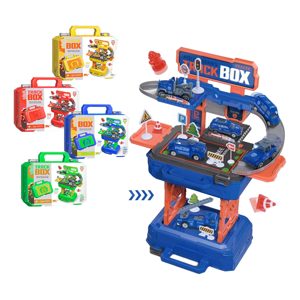 Pista Colorida Com Carrinho Babyland Garagem Brinquedo De Menino Infantil Didático