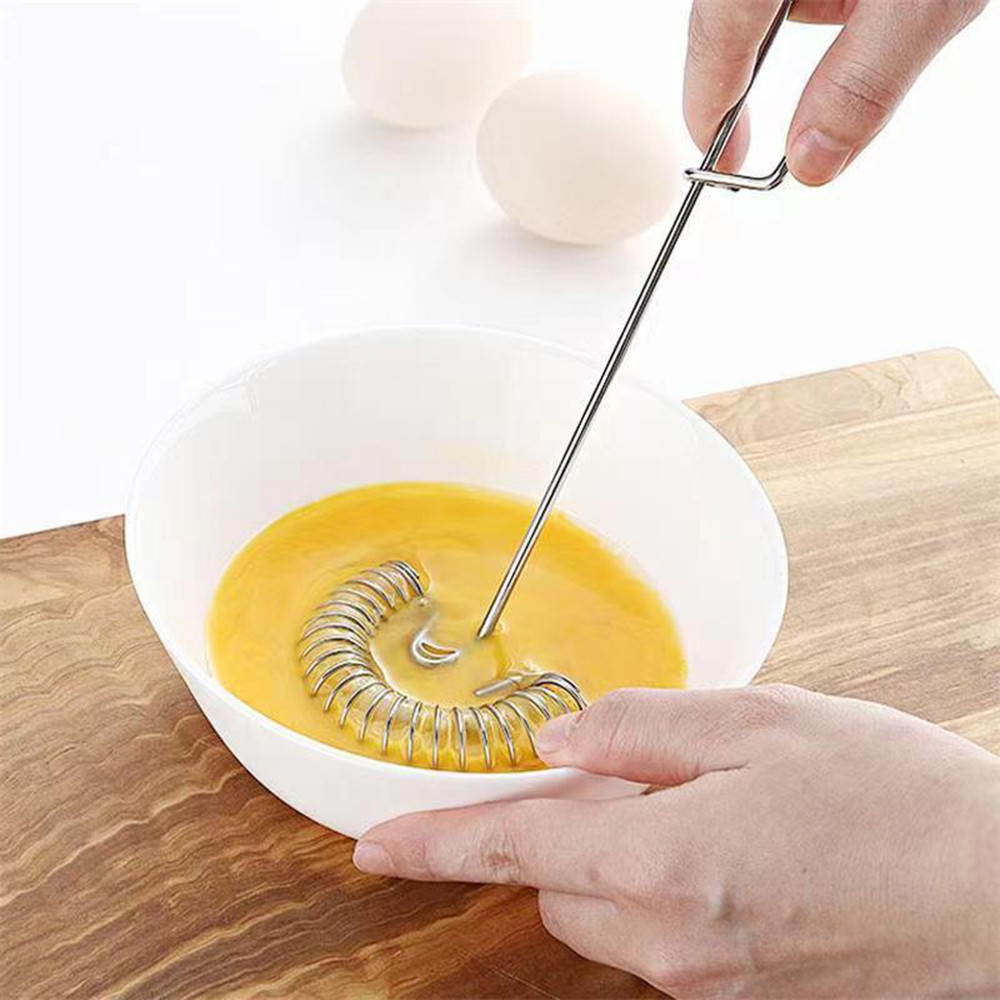 Batedor De Ovos De Mola De Aço Inoxidável Multifuncional Misturador Creme Amassar Macarrão Mistura Vara Ferramenta De Co