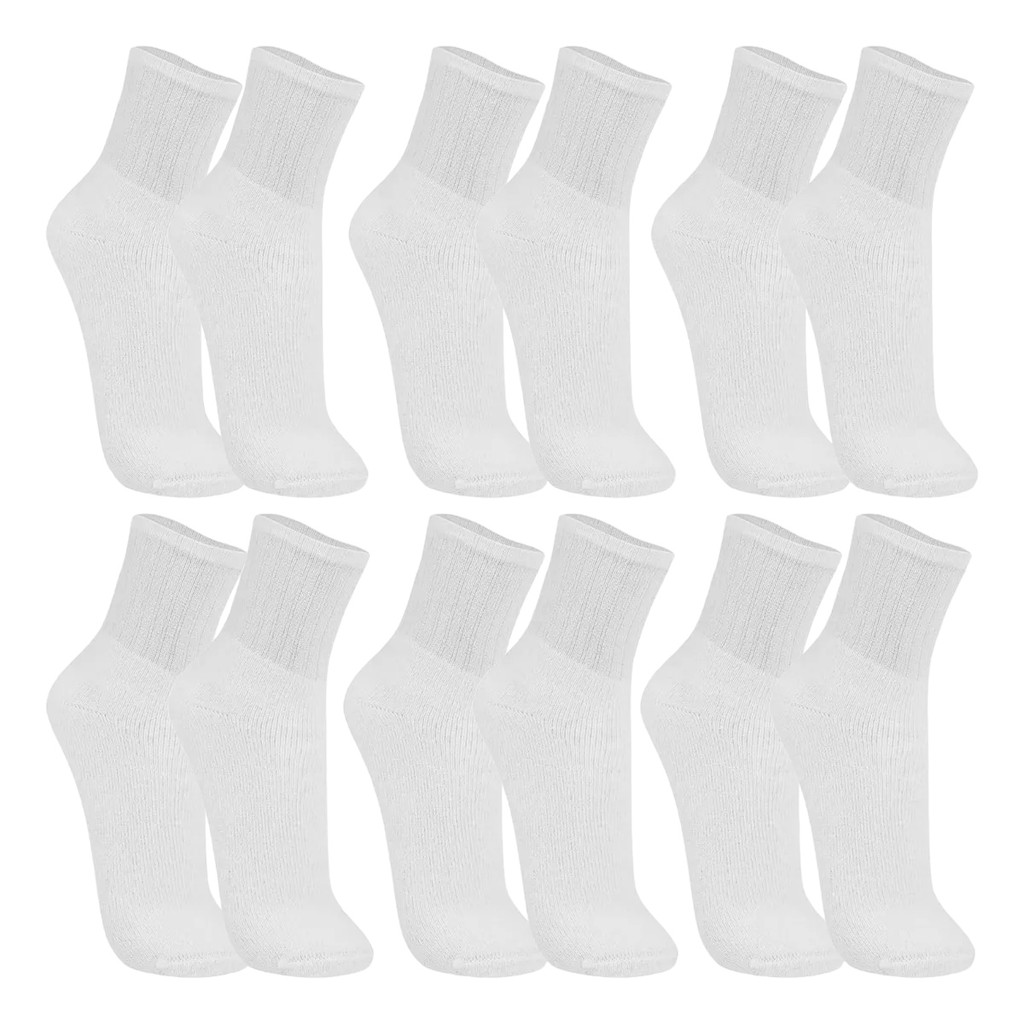 Meia Esportiva Kit 6 Pares Cano Médio Unissex Dia a Dia Trabalho Trifil T08720