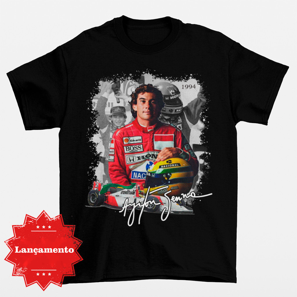 Camiseta masculina ayrton senna masculino feminino Unissex em Algodão Confortável!