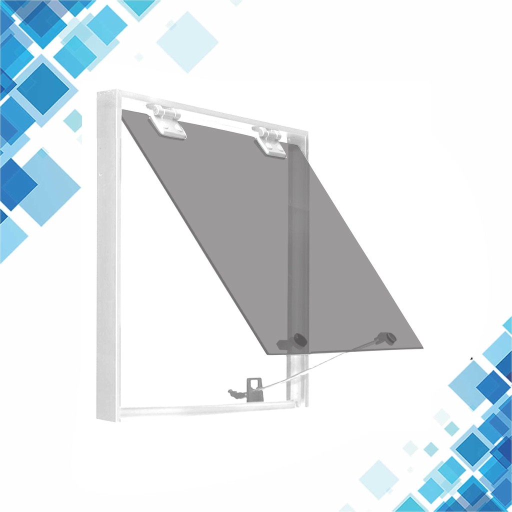JANELA MAXIM-AR VIDRO FUMÊ TEMPERADO 60X60 ALUMINIO BRANCO