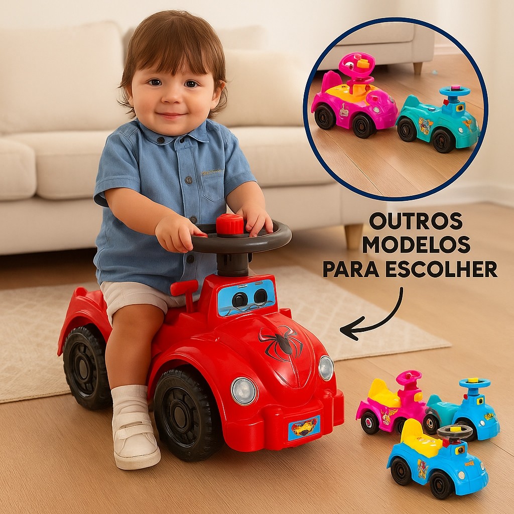 Carrinho Andador Infantil Motinha Triciclo Brinquedo Buzina Criança Menino Menina Bicicleta