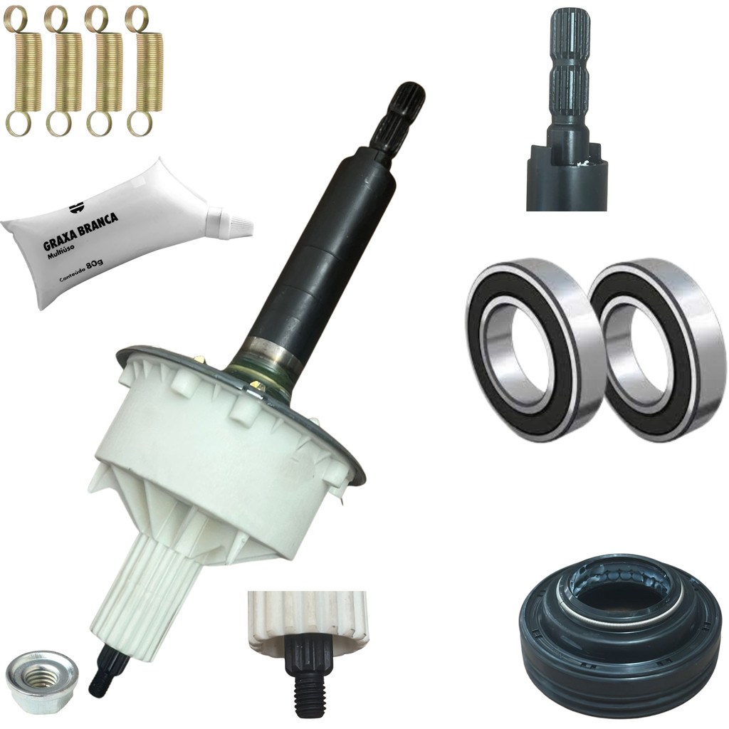Kit Mecanismo Câmbio Lavadora Colormaq Original Lca10 11 12 e 15kg Versão 2 Polia Do Câmbio Lisa Nfe