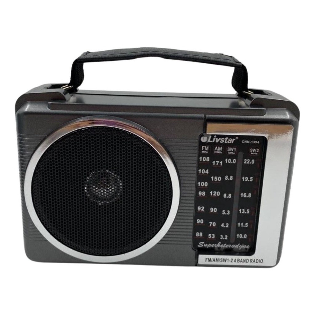 Rádio Am fm Livstar Portátil 4 Faixa Presidio Penitenciaria Sem USB 110/220v