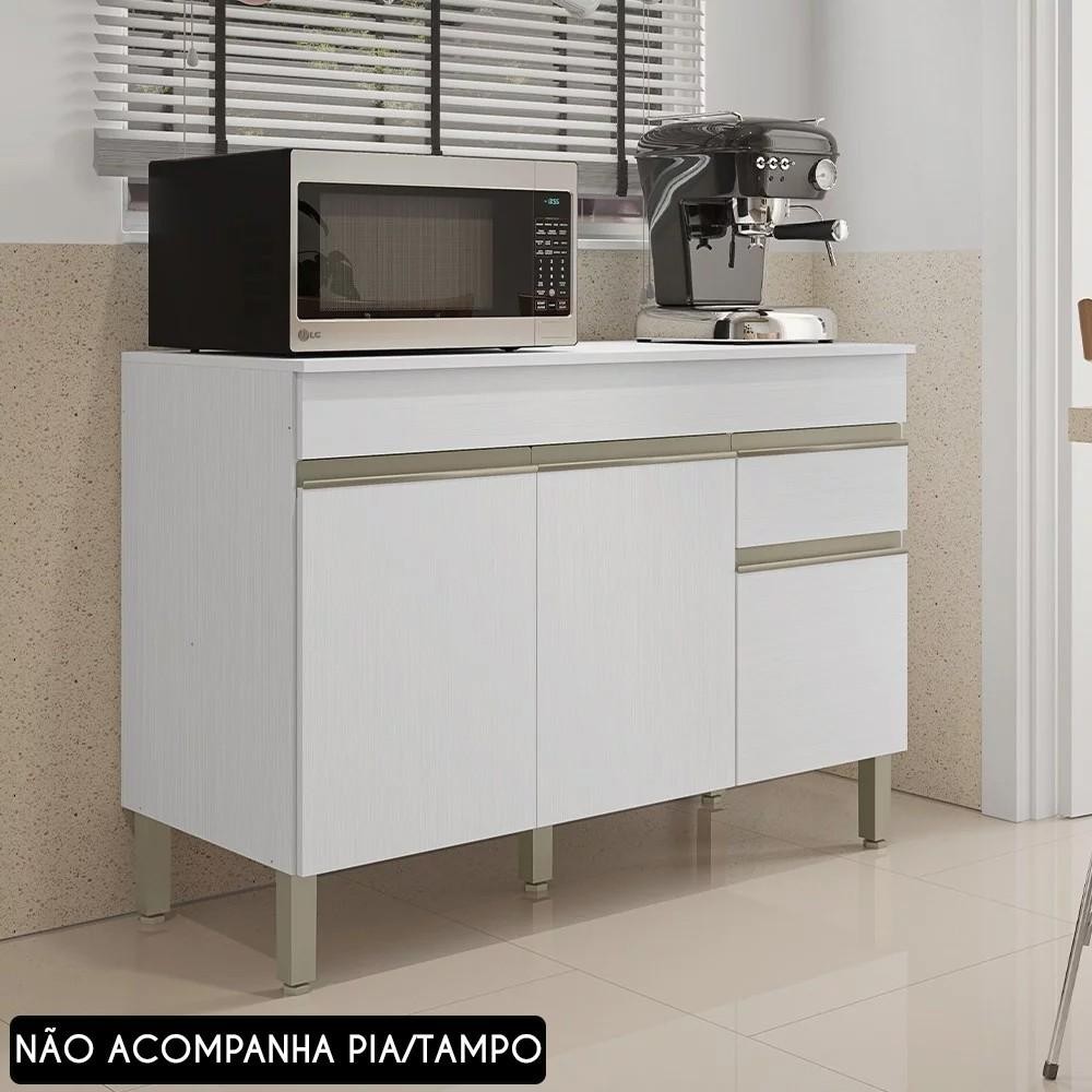 Balcão Gabinete para Pia sem Tampo 150cm Lina K02 Supremo - Mpozenato - Home & Living