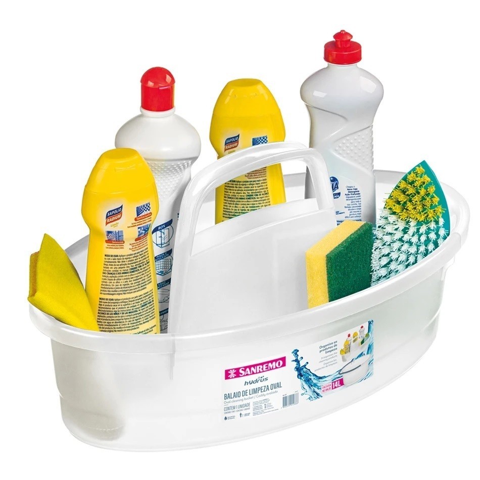 Organizador Produto de Limpeza Sanremo Balaio Oval 6l Com Alça