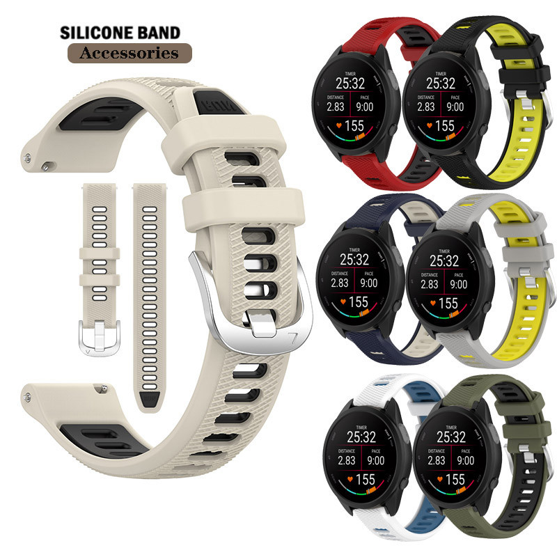 20mm 22mm Pulseira De Silicone Para Garmin Forerunner 165 255 265 645 245 55 158 Música em Oferta na Shopee