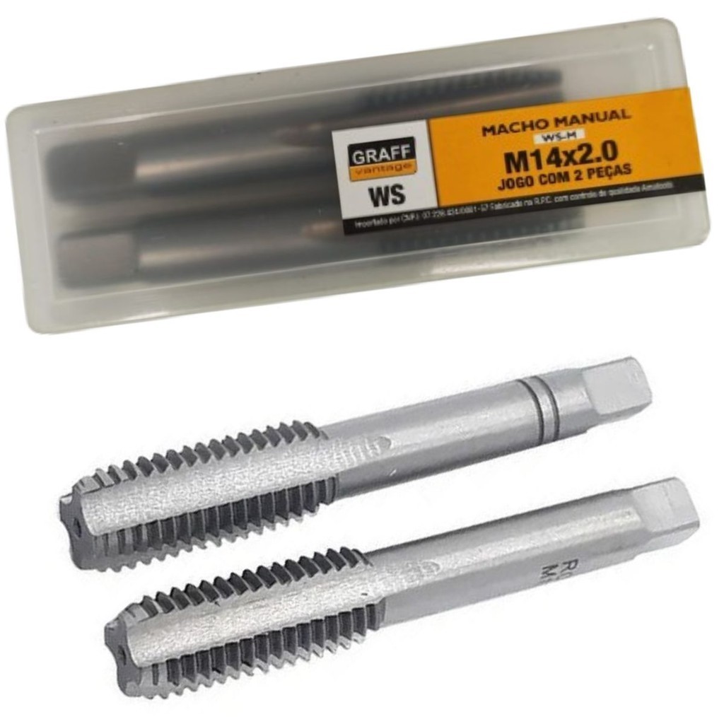 Macho Manual Aço Liga Ws-m M14 X 2.0 Jogo - 2 Peças em Oferta na Shopee