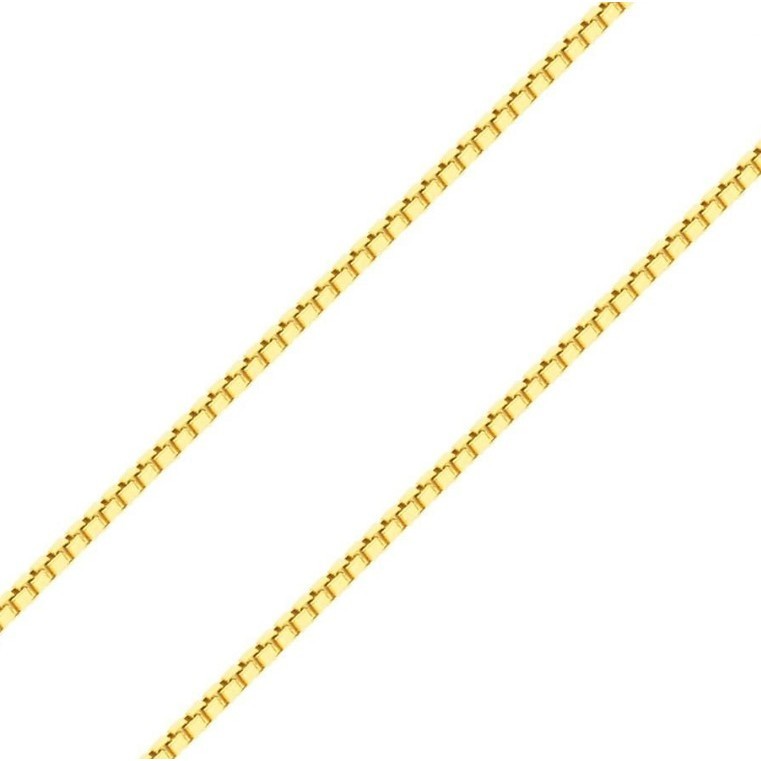 Corrente veneziana reforçada 1mm 45cm Ouro amarelo 18k - Fashion Accessories