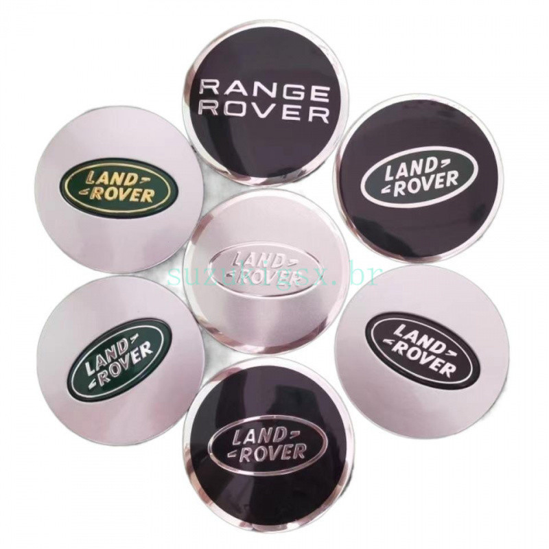 4 Pcs 62mm Aplicável A Land Rover Black Wheel Cap Padrão Hub Cover Capa De Roda De Veículo Original LANDROVER Tampa Atac