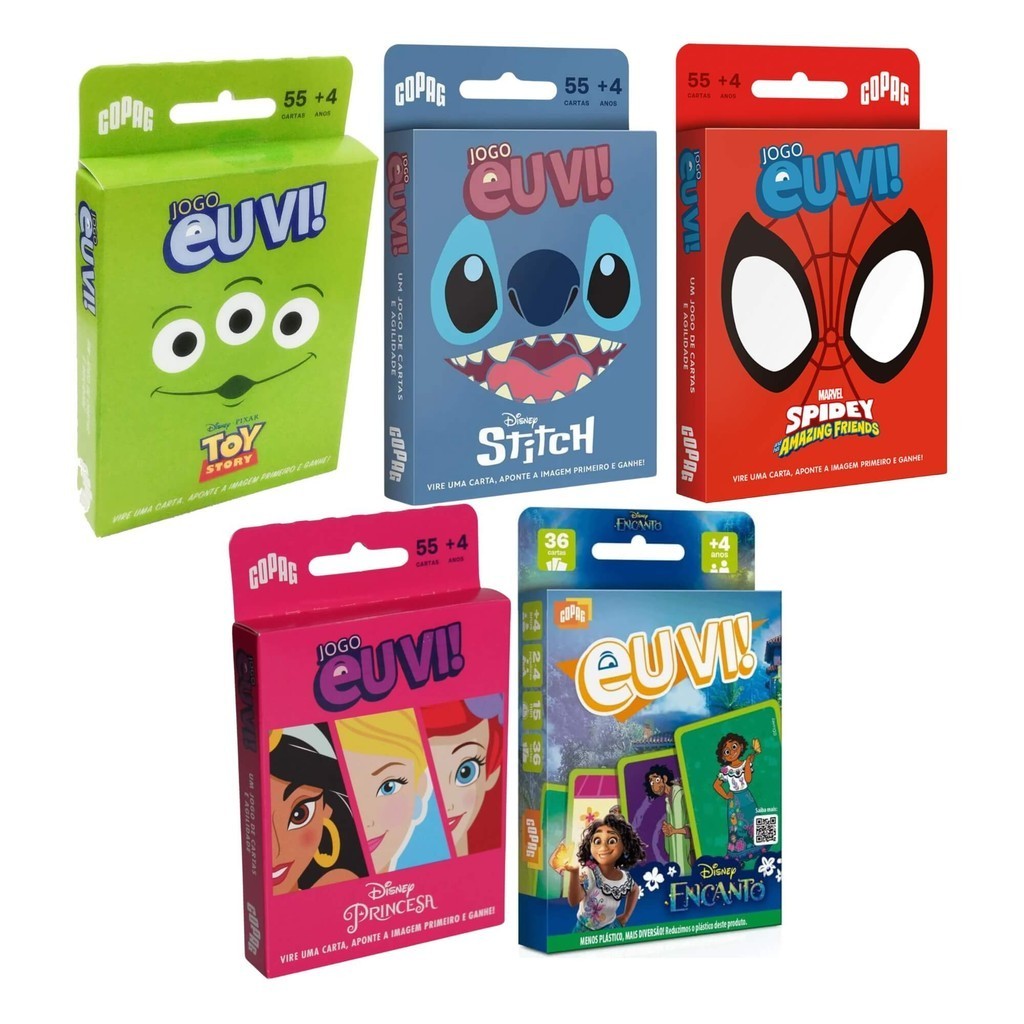 Jogo de Cartas 1x Eu Vi! Copag brinquedo Infantil Educativo Criança Presente Raciocínio Lógica em Oferta na Shopee