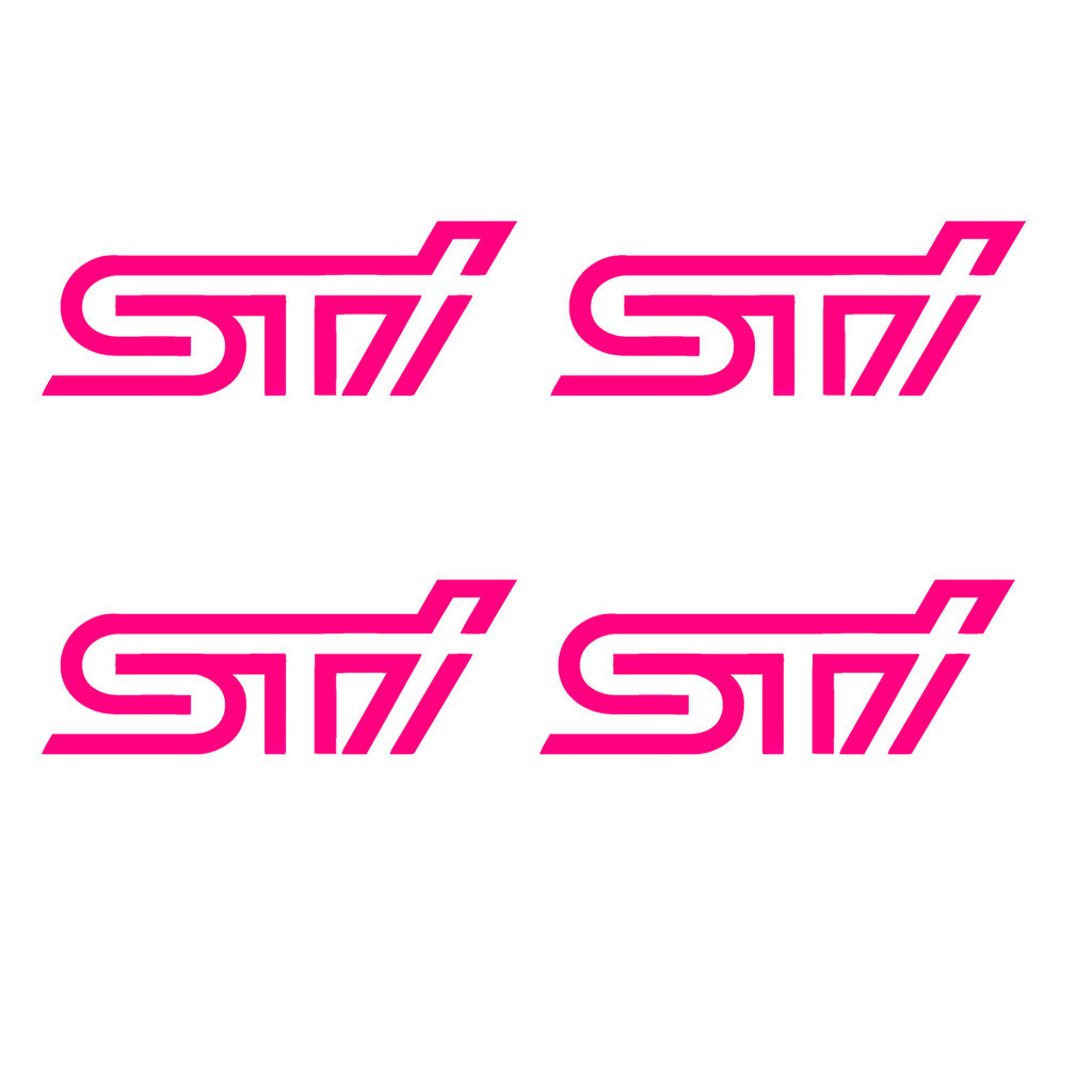 STI Subaru Tuning - 4 adesivos 14x5 cm, estilo esportivo
