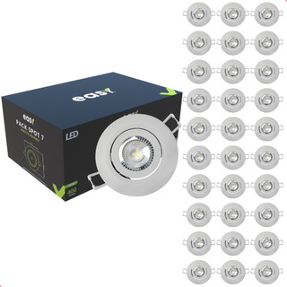 Kit 30 Spot Led 7W 4000k IP20 Embutir Redondo Bivolt - Easy em Oferta na Shopee
